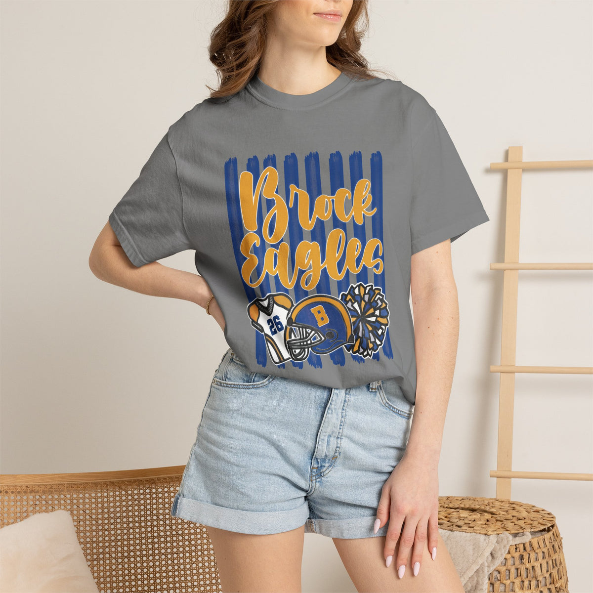 Brock Eagles Cheer Football School Spirit T-Shirt