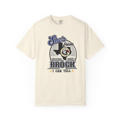 She's From Brock I Can Tell Tee | Comfort Colors Game Day Shirt