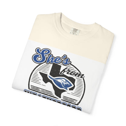 She's From Weatherford I Can Tell Tee | Comfort Colors Game Day Shirt