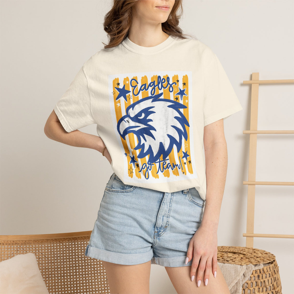 Eagles Go Team T-Shirt | Comfort Colors Fan Tee