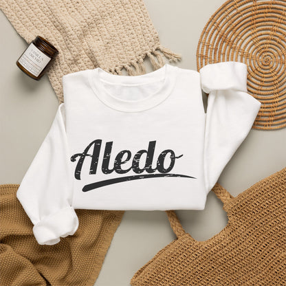 Aledo Crewneck Sweatshirt — Classic Script Town Pride Pullover