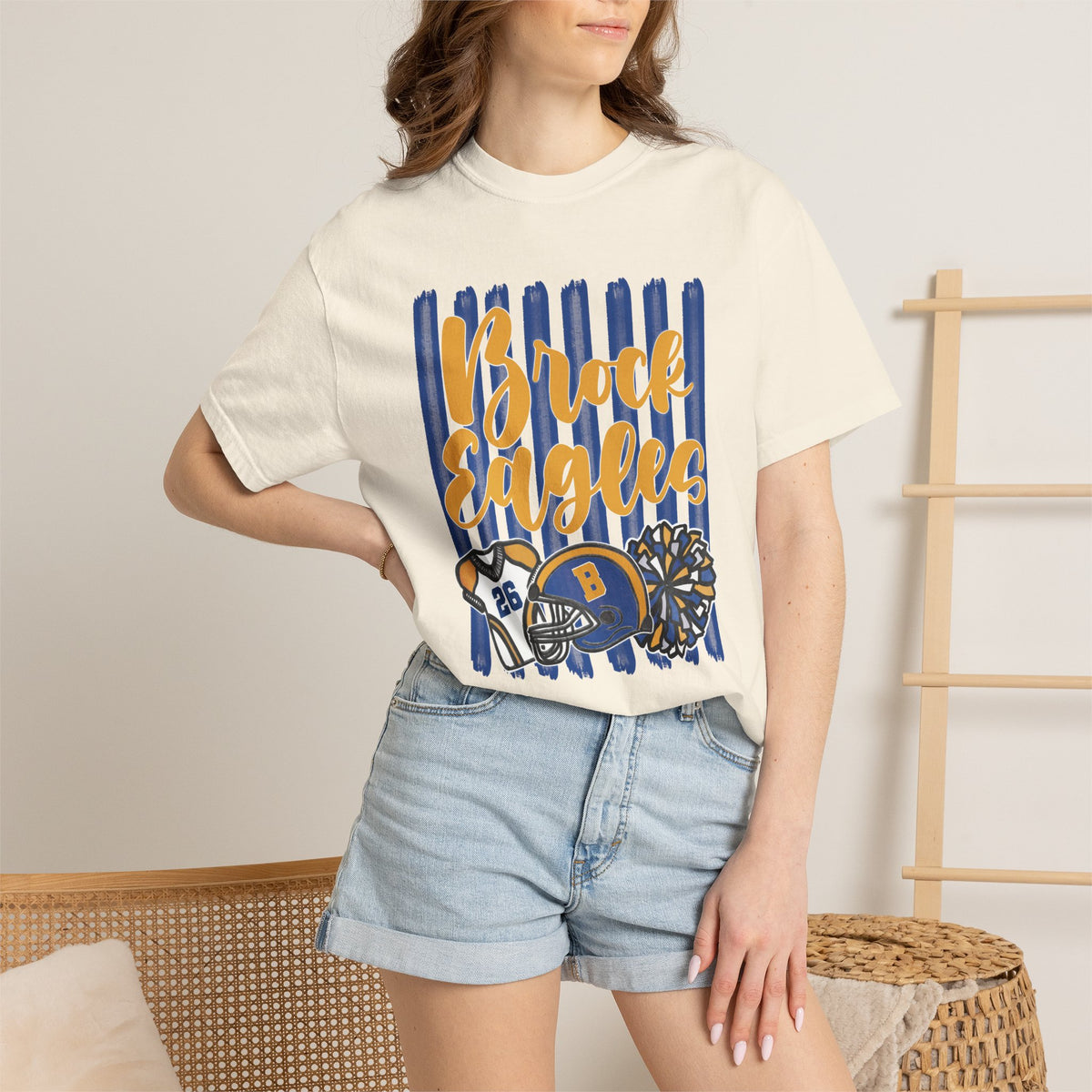 Brock Eagles Cheer Football School Spirit T-Shirt
