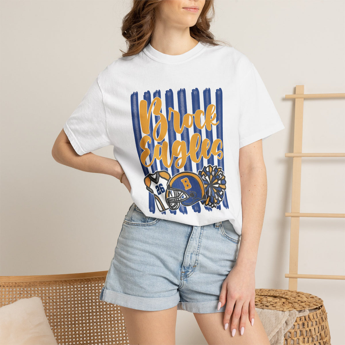 Brock Eagles Cheer Football School Spirit T-Shirt