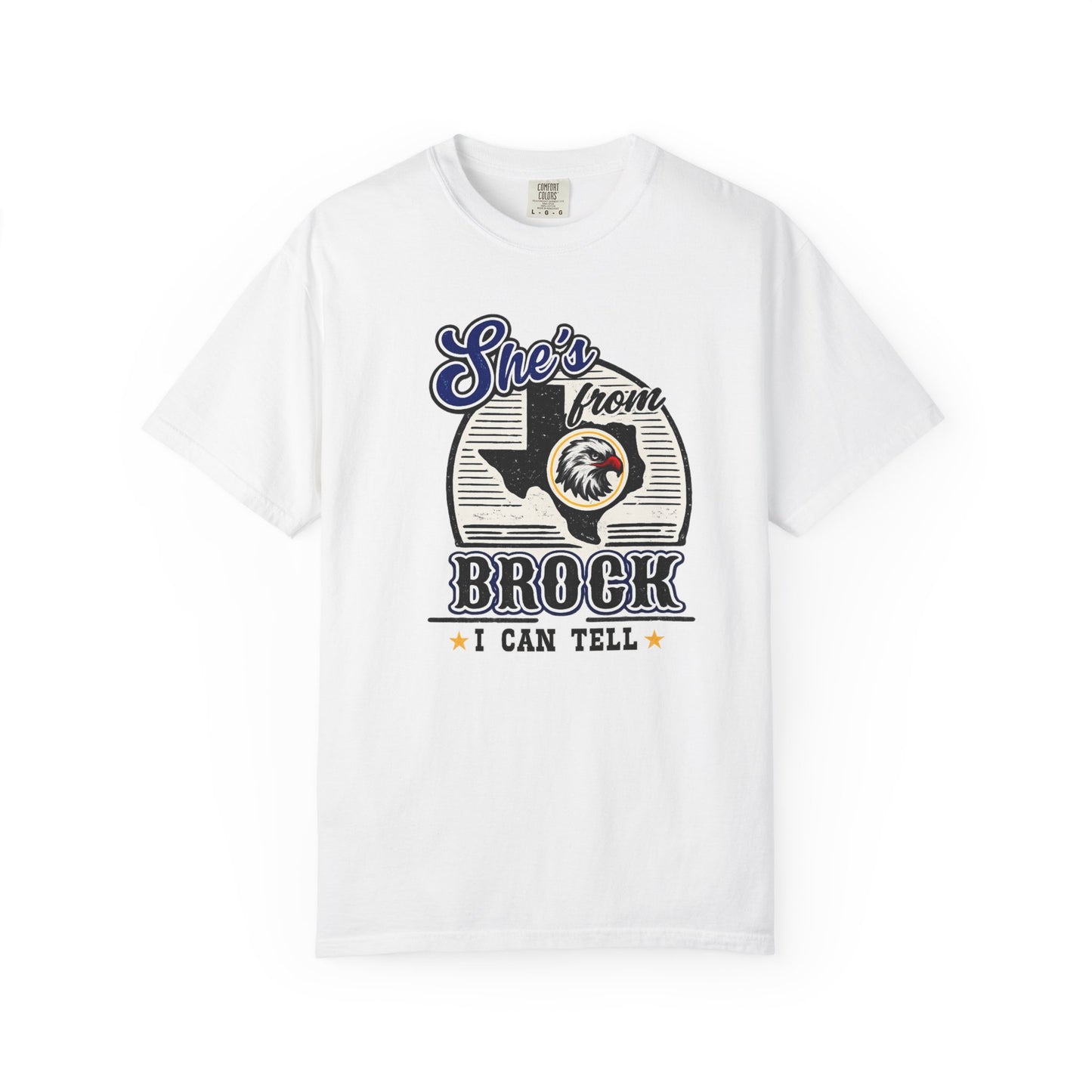 She's From Brock I Can Tell Tee | Comfort Colors Game Day Shirt