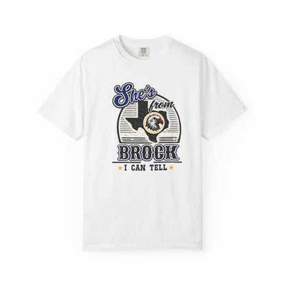 She's From Brock I Can Tell Tee | Comfort Colors Game Day Shirt