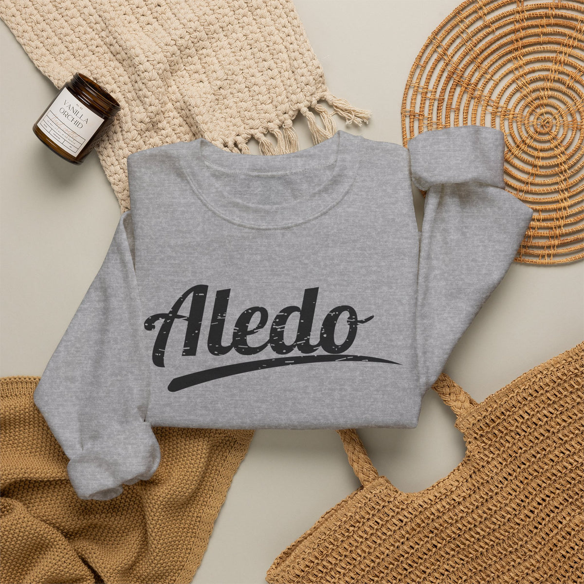 Aledo Crewneck Sweatshirt — Classic Script Town Pride Pullover