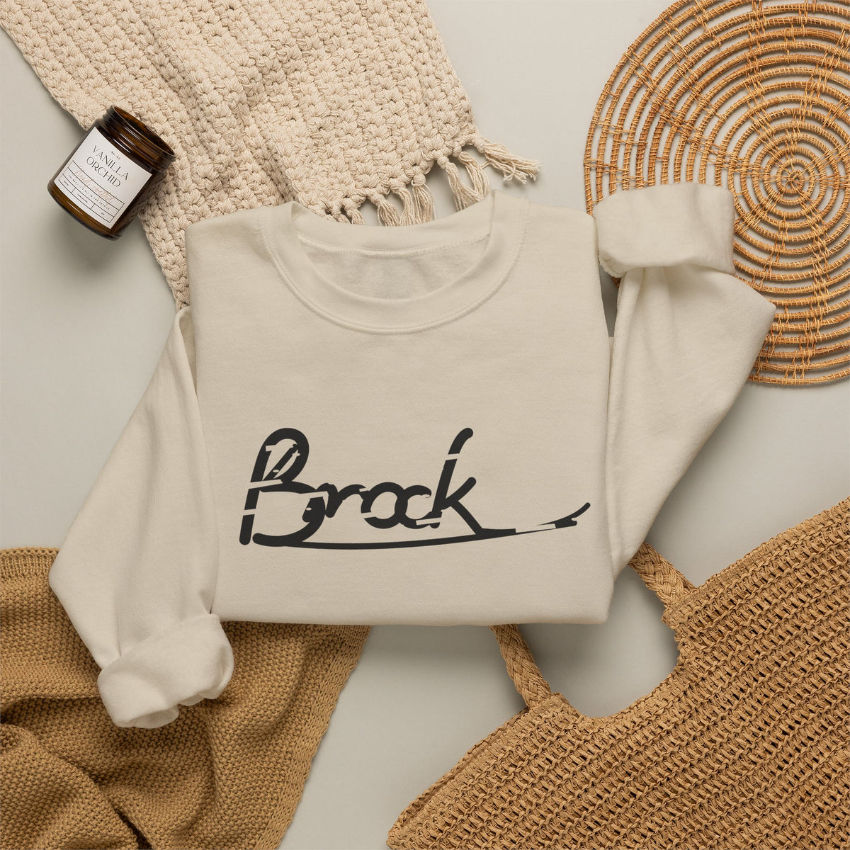 Brock Crewneck Sweatshirt — Classic Script Town Pride Pullover