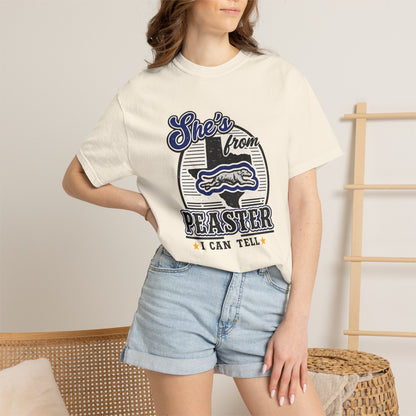 She's From Peaster I Can Tell Tee | Comfort Colors Game Day Shirt