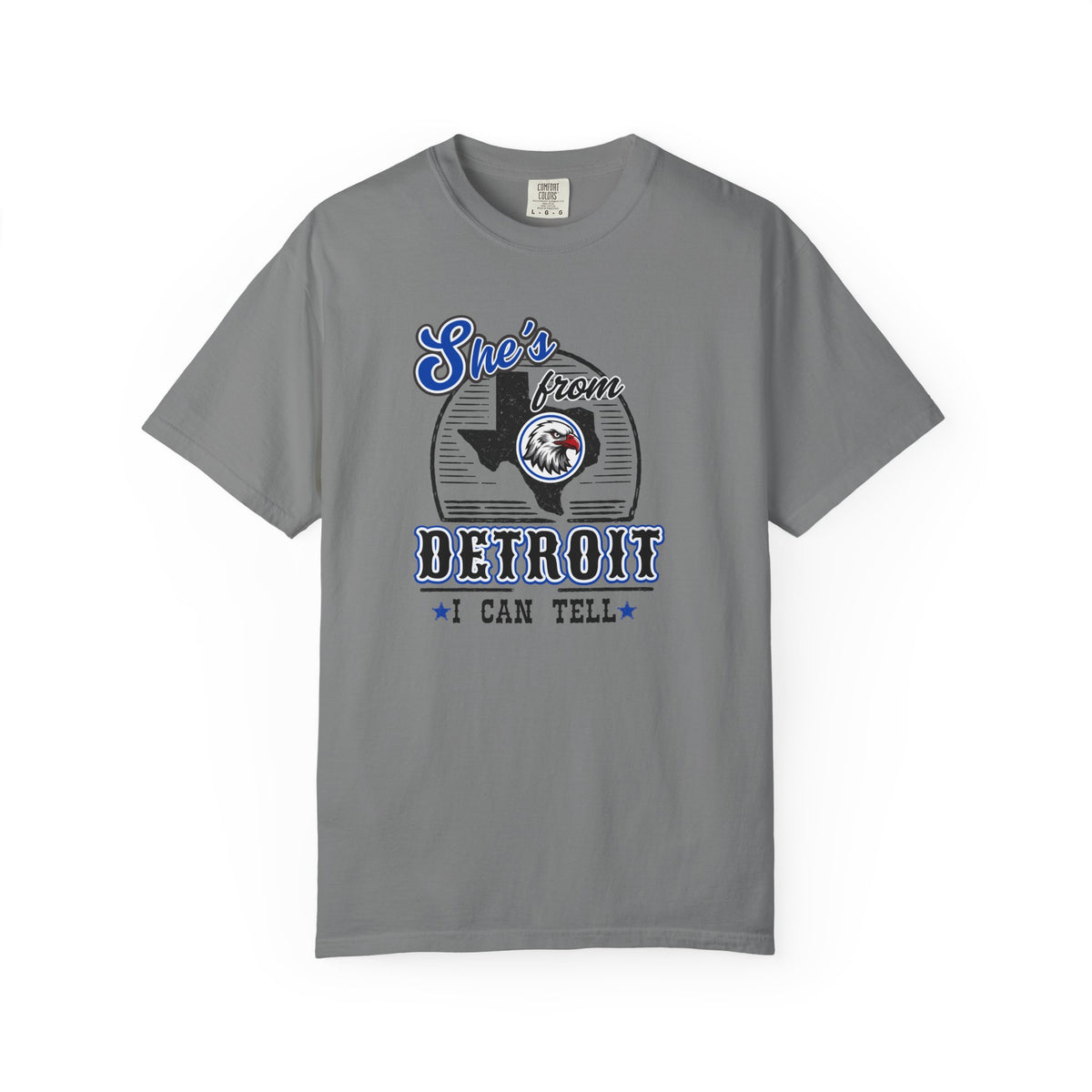 She's From Detroit I Can Tell Tee | Comfort Colors Game Day Shirt