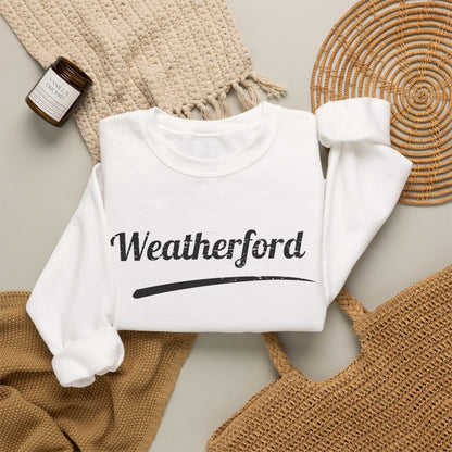 Weatherford Crewneck Sweatshirt — Classic Script Town Pride Pullover