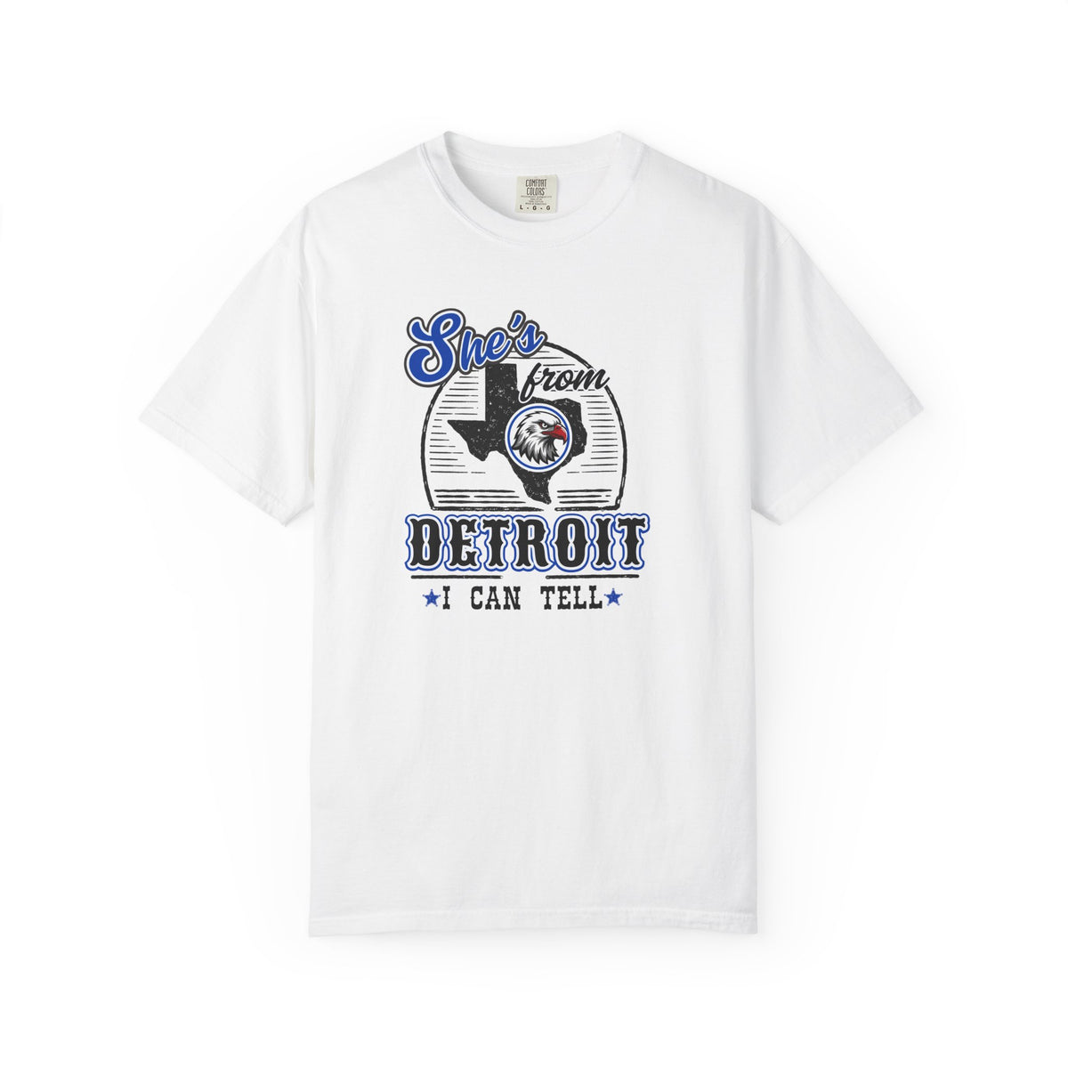 She's From Detroit I Can Tell Tee | Comfort Colors Game Day Shirt