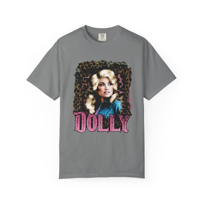 Dolly Tribute Comfort Colors T-Shirt, Leopard Portrait