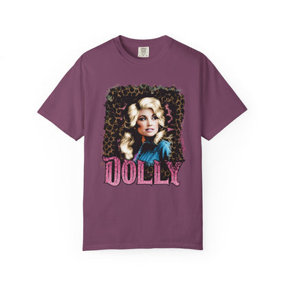Dolly Tribute Comfort Colors T-Shirt, Leopard Portrait