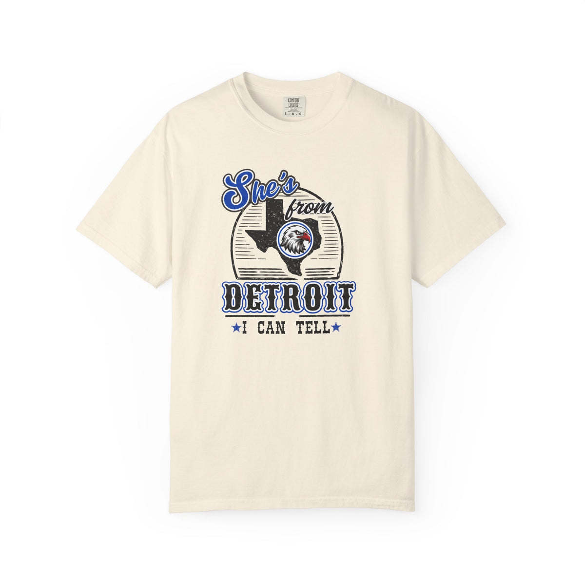 She's From Detroit I Can Tell Tee | Comfort Colors Game Day Shirt