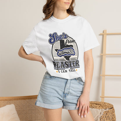 She's From Peaster I Can Tell Tee | Comfort Colors Game Day Shirt