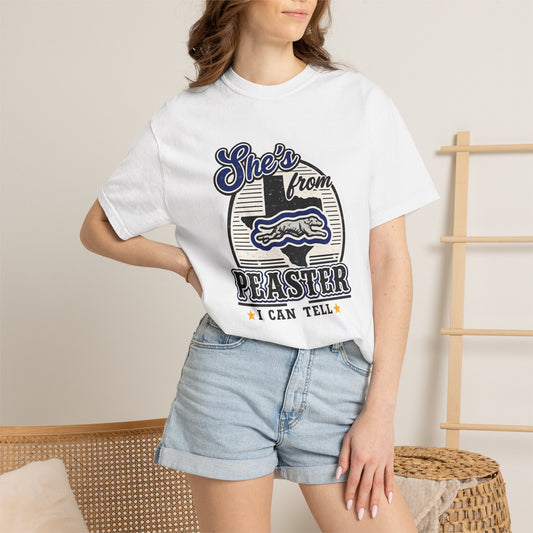 She's From Peaster I Can Tell Tee | Comfort Colors Game Day Shirt