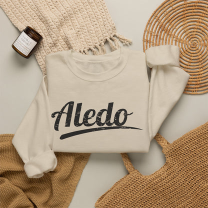 Aledo Crewneck Sweatshirt — Classic Script Town Pride Pullover