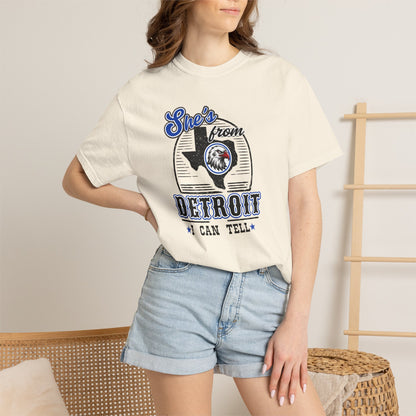 She's From Detroit I Can Tell Tee | Comfort Colors Game Day Shirt