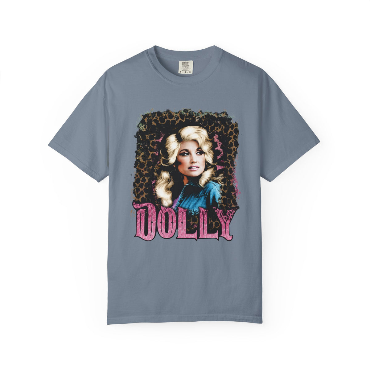 Dolly Tribute Comfort Colors T-Shirt, Leopard Portrait