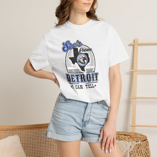 She's From Detroit I Can Tell Tee | Comfort Colors Game Day Shirt