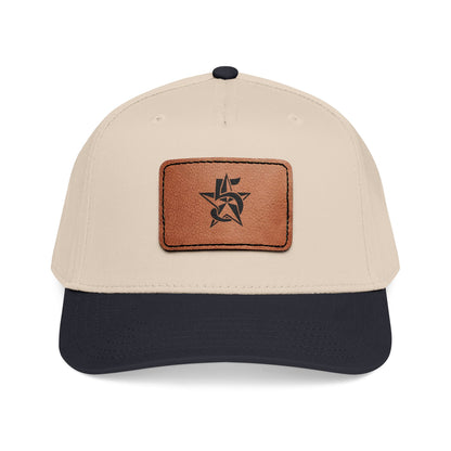 5 Star Electric Mid Profile Baseball Cap with Leather Patch (Rectangle)