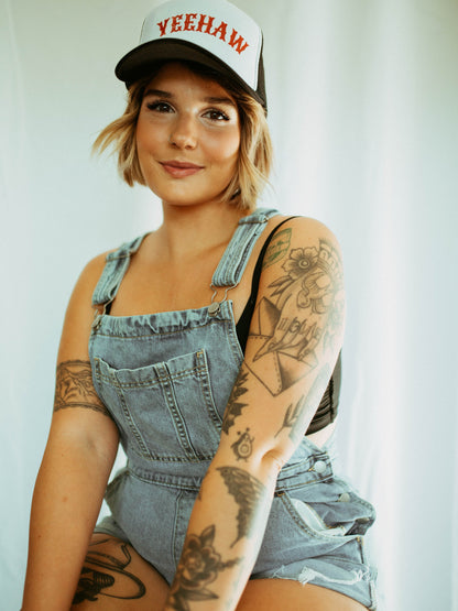 Yeehaw Trucker Hat — Vintage Western Mesh Cap