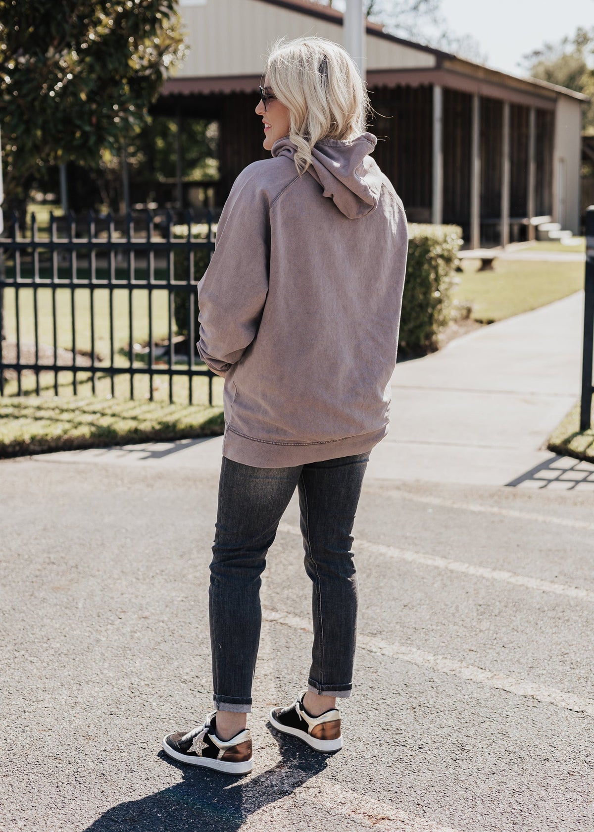 Pre-Order: Baseball Vintage Raglan Hoodie in Zinc