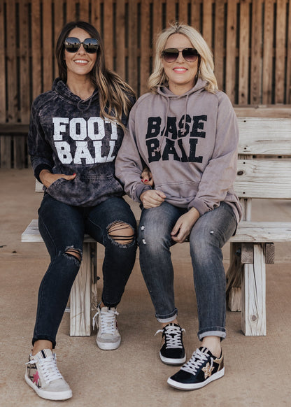 Pre-Order: Baseball Vintage Raglan Hoodie in Zinc