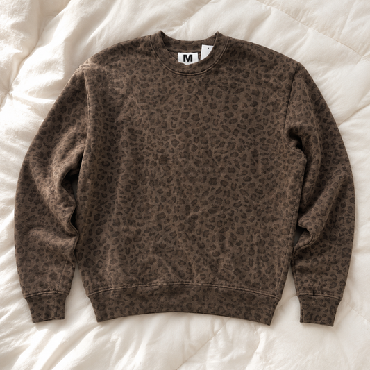 Leopard Cursive Game Day Sweatshirt *LEOPARD (S-3X)