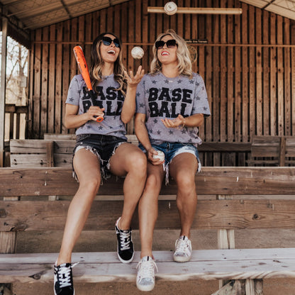 Baseball Star Grey Tee