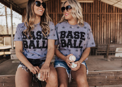 Baseball Star Grey Tee