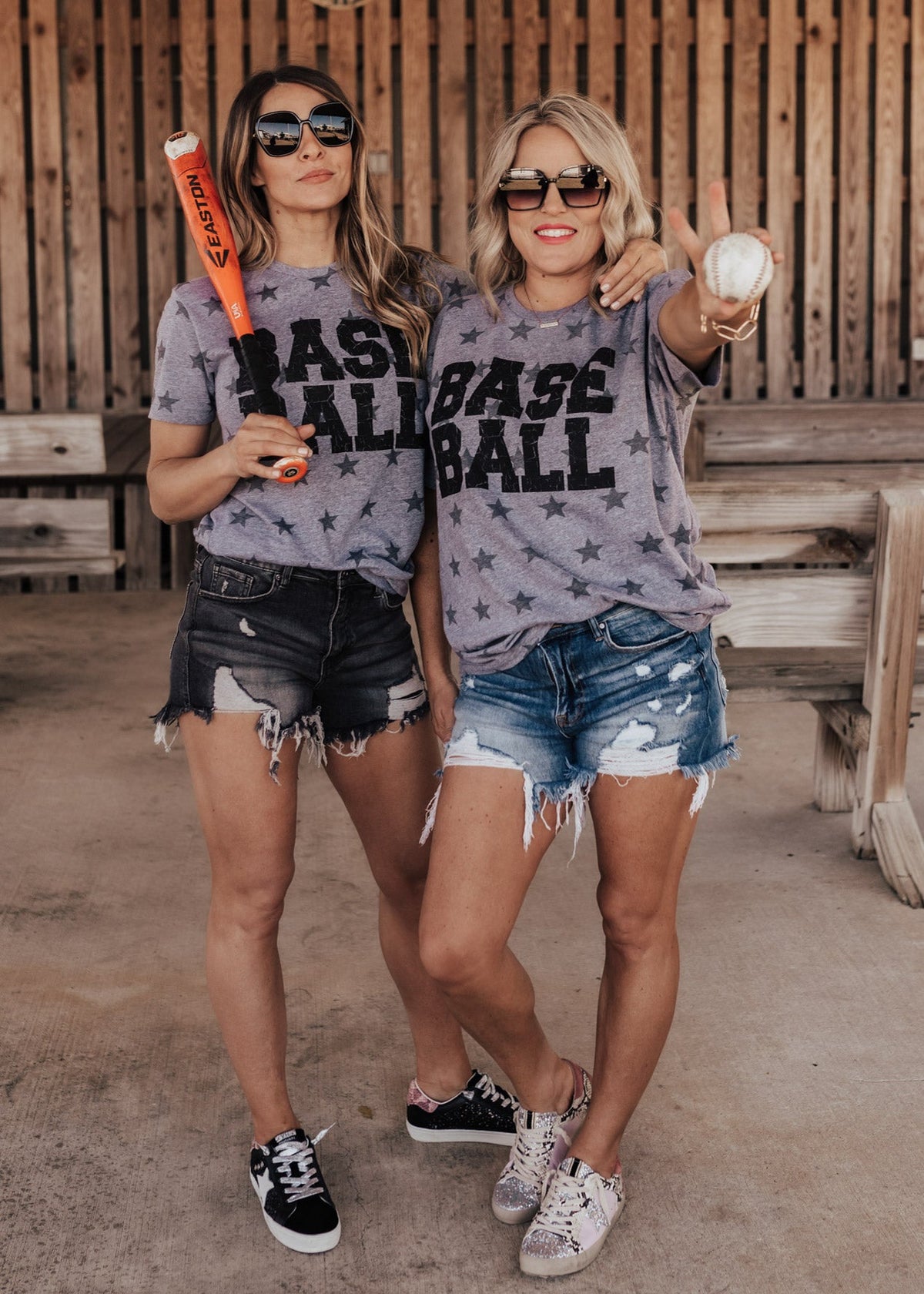 Baseball Star Grey Tee