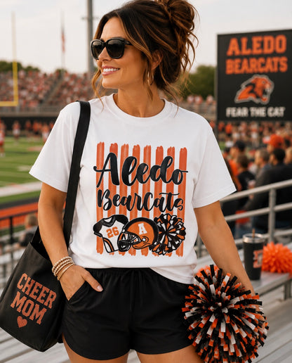 Aledo Bearcats Cheer Football School Spirit T-Shirt