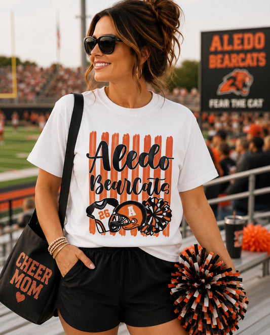 Aledo Bearcats Cheer Football School Spirit T-Shirt