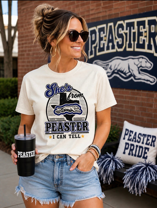 She's From Peaster I Can Tell Tee | Comfort Colors Game Day Shirt