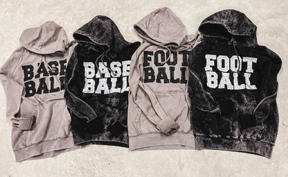 Pre-Order: Baseball Vintage Raglan Hoodie in Zinc