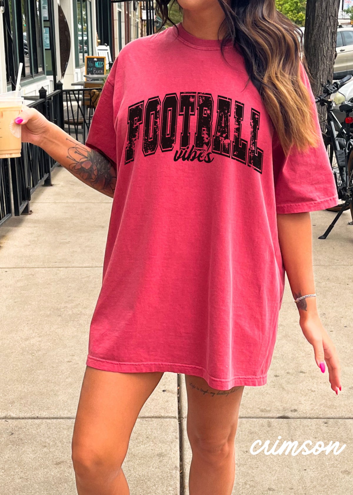 Football Vibes Tee *14 Colors (S-3X)