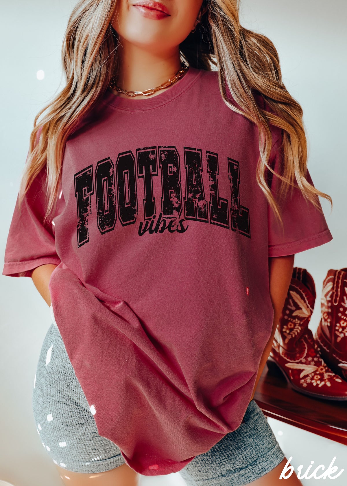 Football Vibes Tee *14 Colors (S-3X)