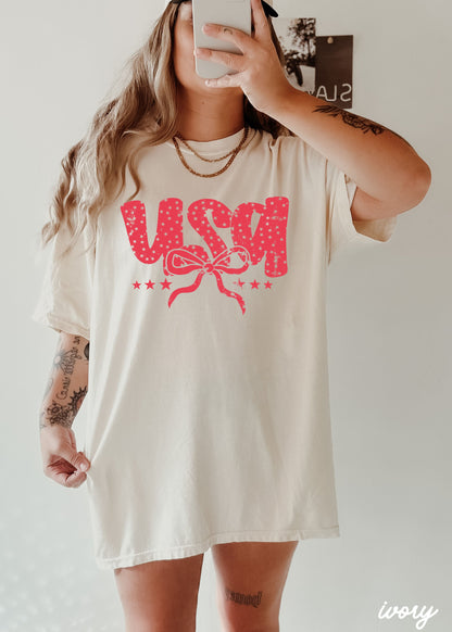 USA Bubble Coquette Tee *10 Colors (S-3X)