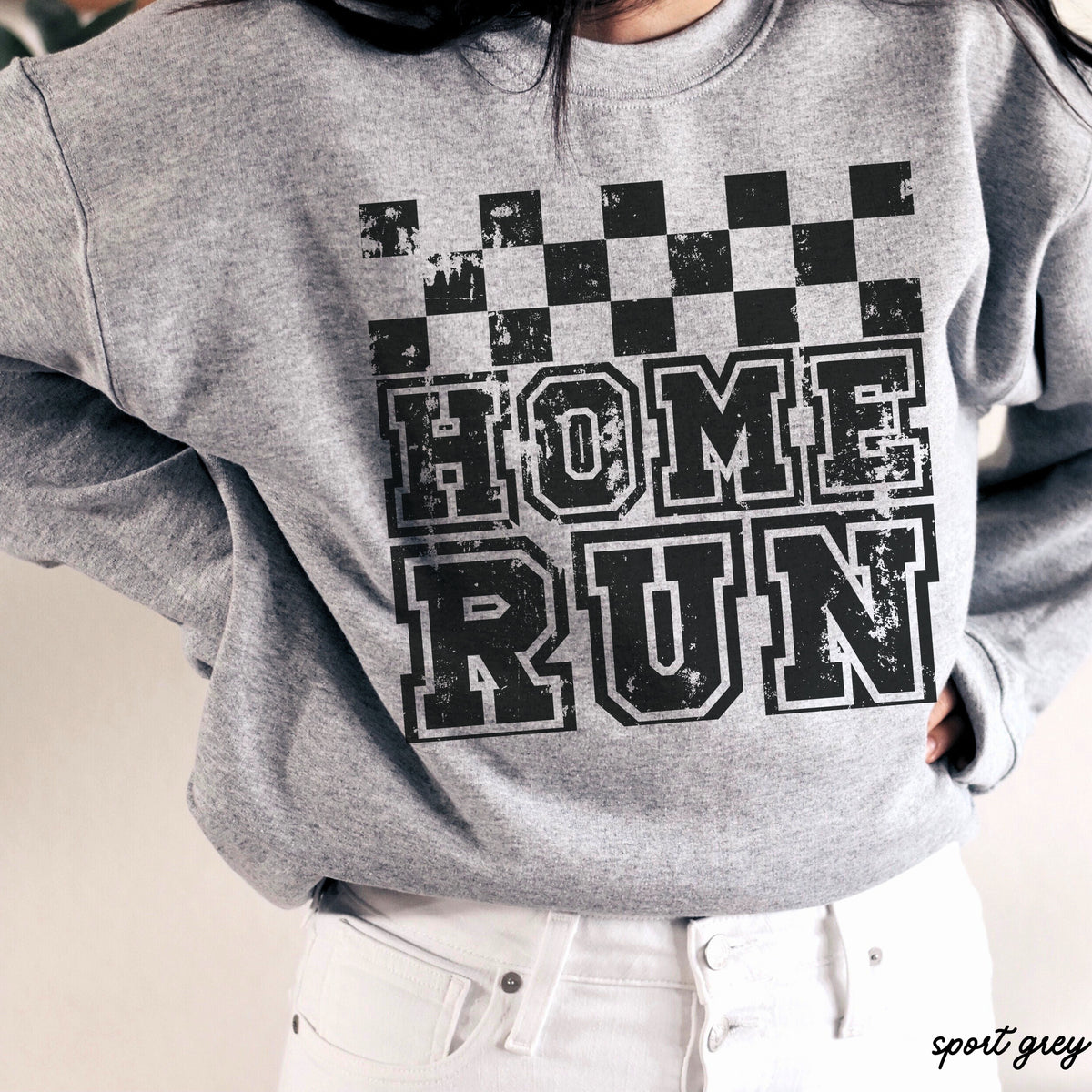 Pre-Order: Home Run Checkered Sweatshirt