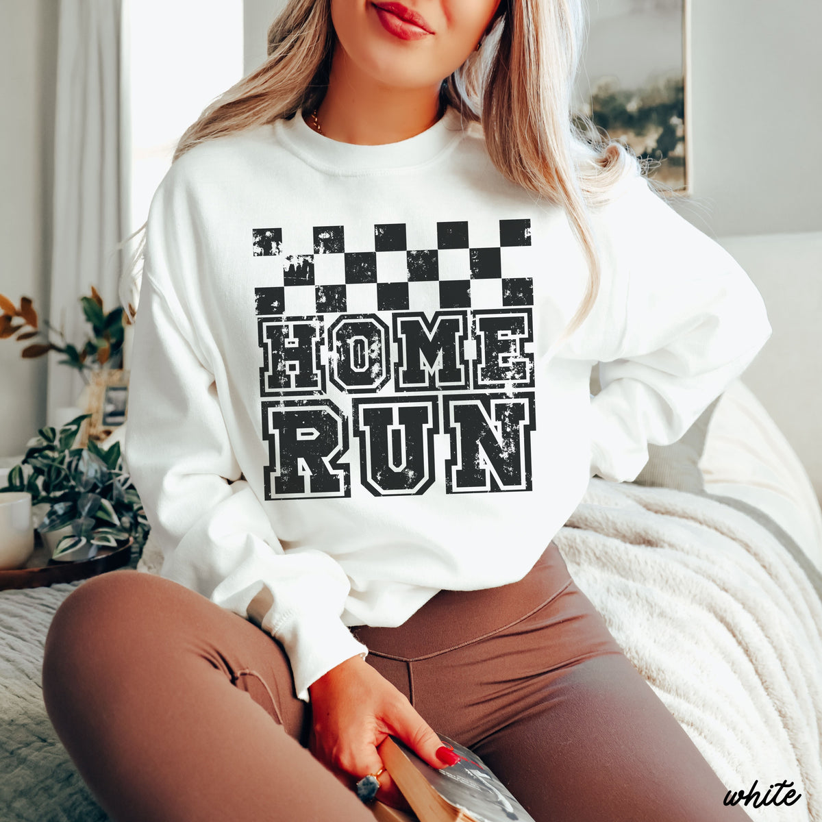 Pre-Order: Home Run Checkered Sweatshirt