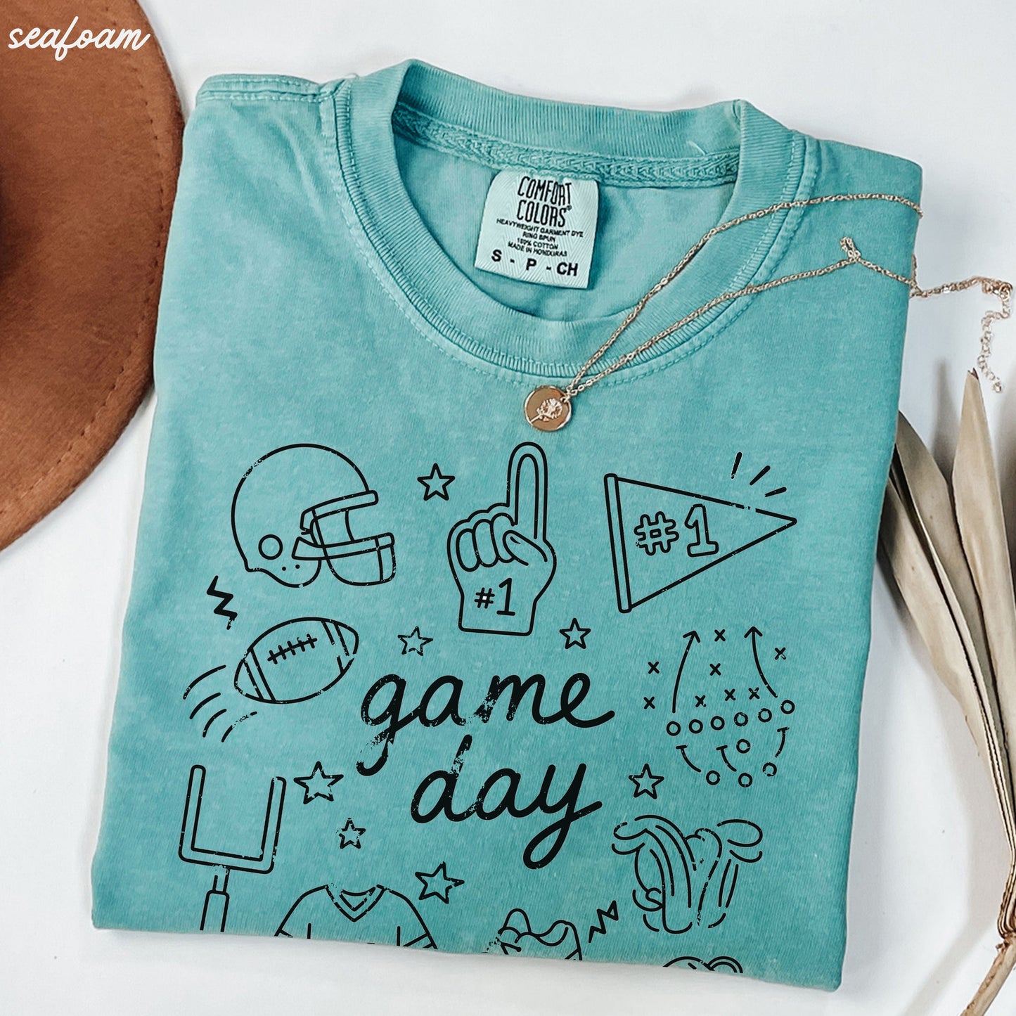 Football Game Day Doodle Tee *16 Colors (S-3X)