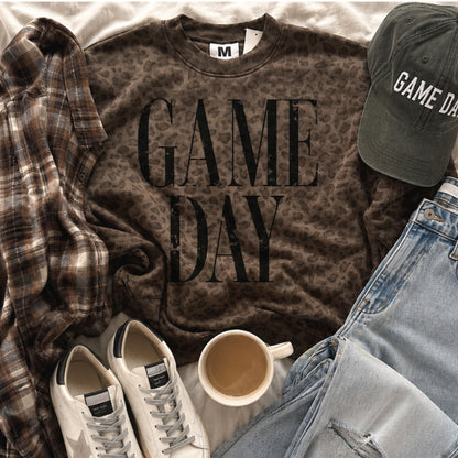 Leopard Game Day Varsity Sweatshirt *LEOPARD (S-3X)